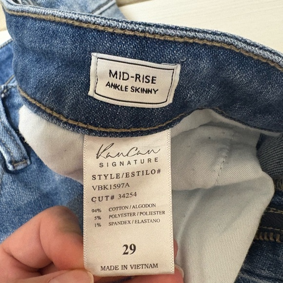 KanCan Blue Ankle Cropped Jeans Mid-Rise EUC - Picture 1 of 3